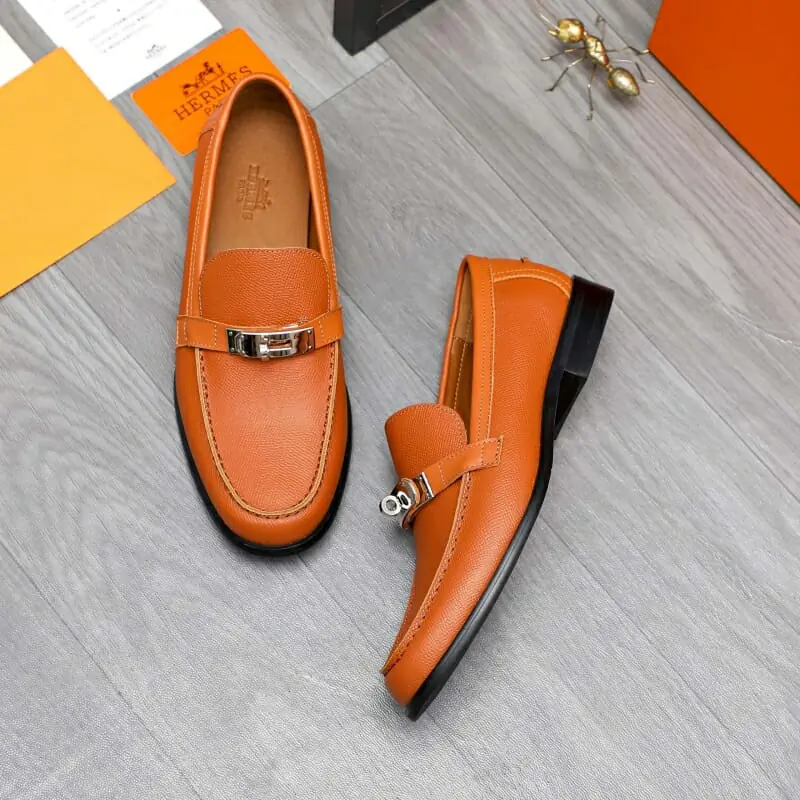 hermes cuir chaussures pour homme s_1255a302